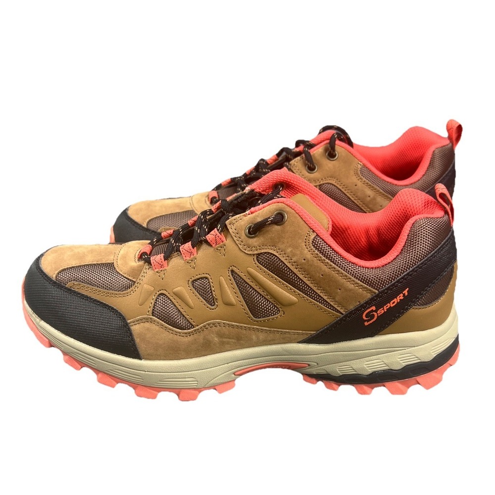 Sport by Skechers Trail Shoes Women's Brown Coral Lace Memory Foam Size 11 NEW